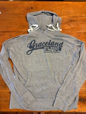 Graceland Elvis Gray Hooded Sweatshirt